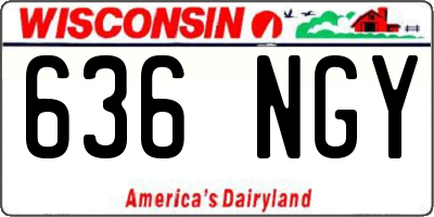 WI license plate 636NGY