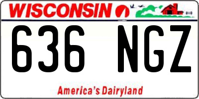 WI license plate 636NGZ