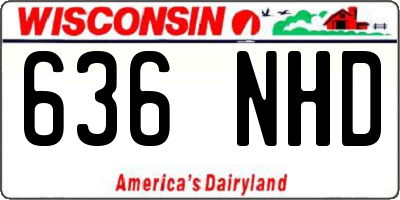 WI license plate 636NHD
