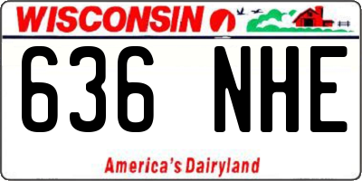 WI license plate 636NHE