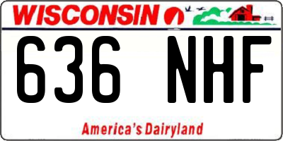 WI license plate 636NHF