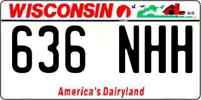 WI license plate 636NHH