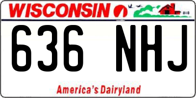WI license plate 636NHJ
