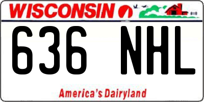 WI license plate 636NHL