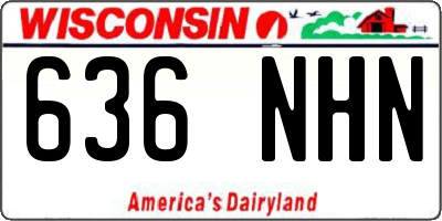 WI license plate 636NHN