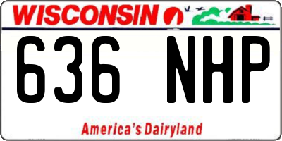 WI license plate 636NHP