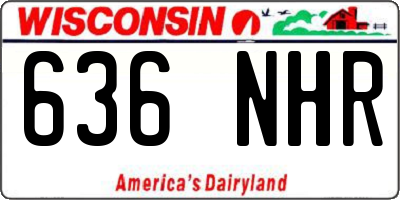 WI license plate 636NHR