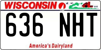 WI license plate 636NHT