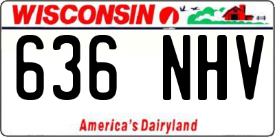 WI license plate 636NHV