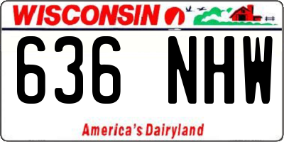 WI license plate 636NHW