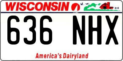 WI license plate 636NHX