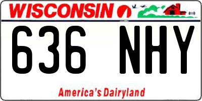 WI license plate 636NHY
