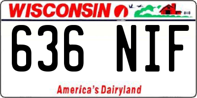 WI license plate 636NIF