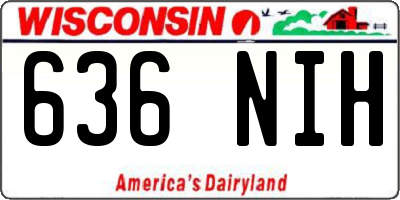 WI license plate 636NIH