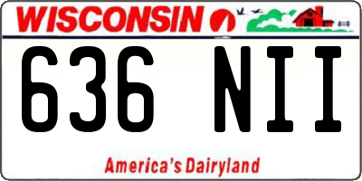 WI license plate 636NII