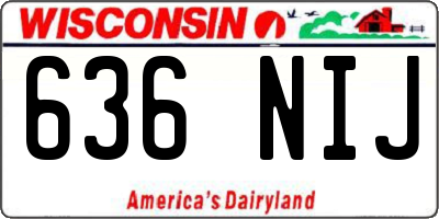 WI license plate 636NIJ