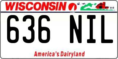 WI license plate 636NIL