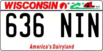 WI license plate 636NIN