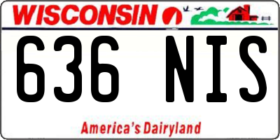 WI license plate 636NIS