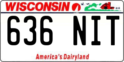 WI license plate 636NIT