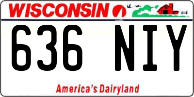 WI license plate 636NIY
