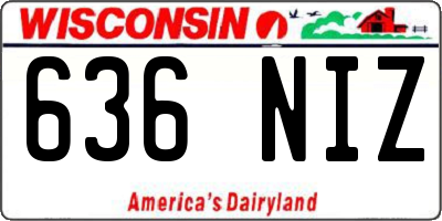 WI license plate 636NIZ