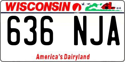 WI license plate 636NJA