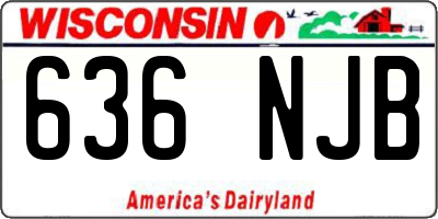 WI license plate 636NJB