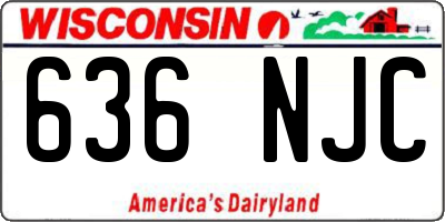 WI license plate 636NJC