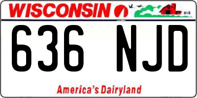 WI license plate 636NJD