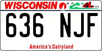 WI license plate 636NJF