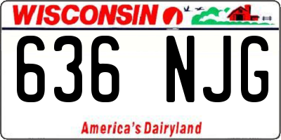 WI license plate 636NJG