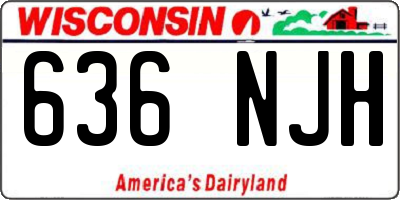 WI license plate 636NJH