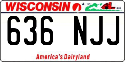 WI license plate 636NJJ
