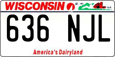 WI license plate 636NJL