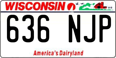 WI license plate 636NJP