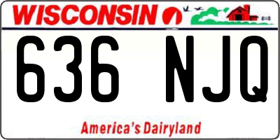 WI license plate 636NJQ