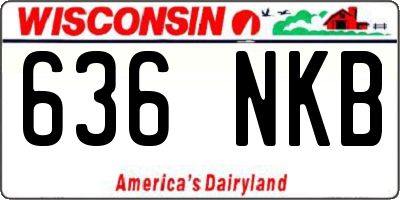 WI license plate 636NKB