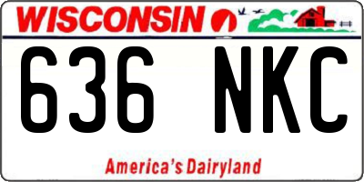 WI license plate 636NKC
