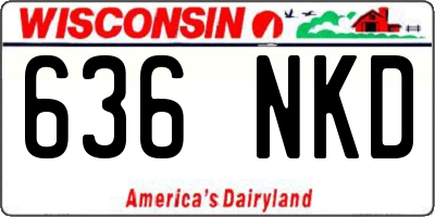 WI license plate 636NKD