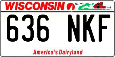 WI license plate 636NKF