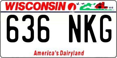 WI license plate 636NKG