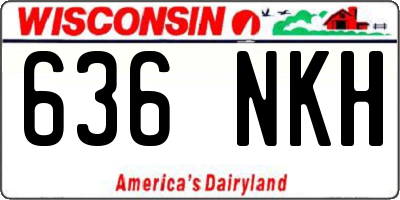 WI license plate 636NKH