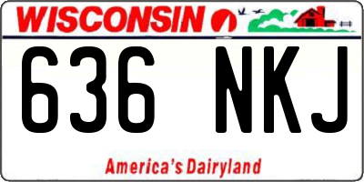 WI license plate 636NKJ