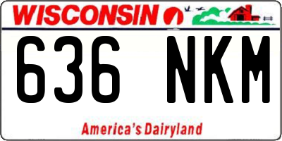 WI license plate 636NKM