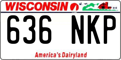 WI license plate 636NKP