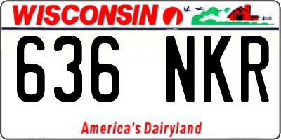 WI license plate 636NKR