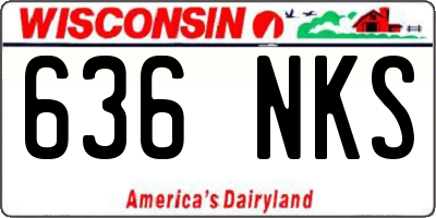 WI license plate 636NKS