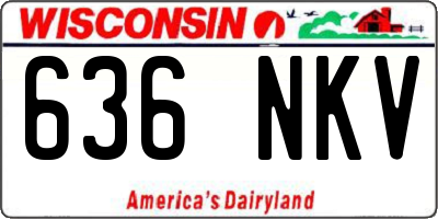 WI license plate 636NKV