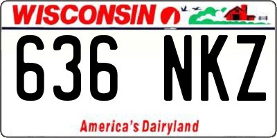 WI license plate 636NKZ